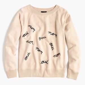Jcrew oui non sweatshirt